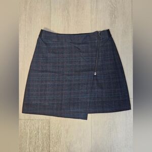 Women's Black Plaid Mini Skirt